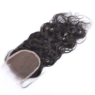 Fermeture naturelle de dentelle de cheveux de vague/fermeture frontale de dentelle avec des cheveux de bébé fournisseur